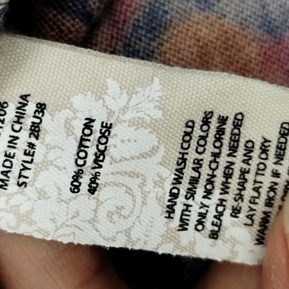 Soft Surroundings Sz M Fleur Aquarelle Floral Knit Top Floral Womens - Picture 8 of 10